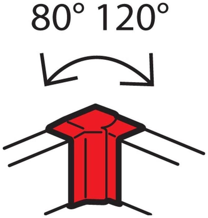 Legrand 638031 Внутренний изменяемый угол - от 80° до 120° для кабель-каналов 100x50мм METRA