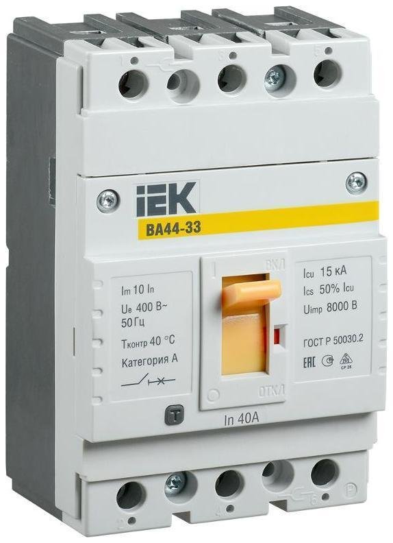 IEK SVA4410-3-0040 Авт. выкл. ВА44 33 3Р 40А 15кА