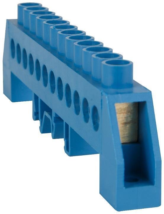 КЭАЗ 277973 Шина нулевая с изолятором OptiKit BB-F-N-DIN-8-8х12 синий