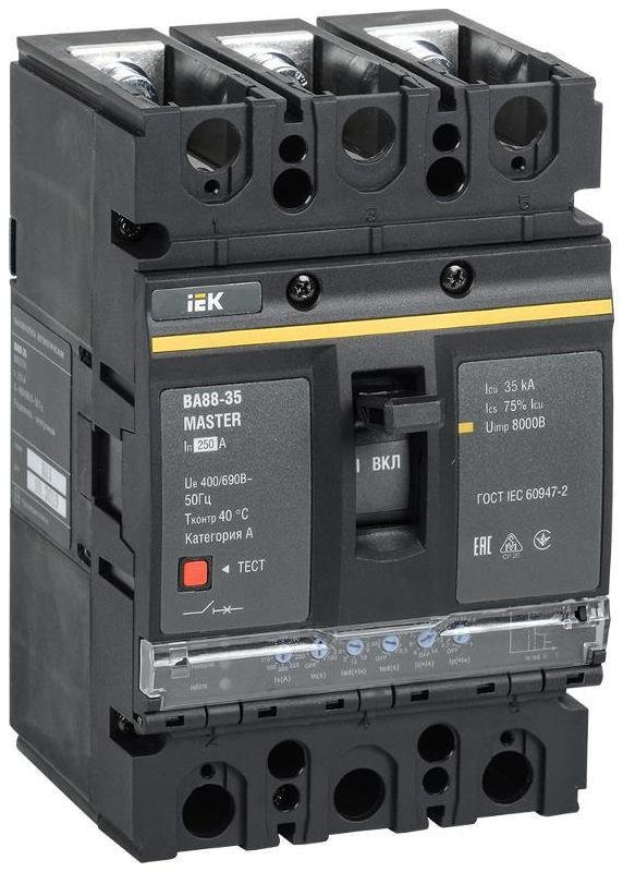 IEK SVA31-3-0250-02 Выкл. авт. ВА88-35 3Р 250А 35кА MASTER с электрон. расц