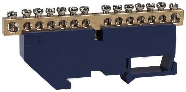 КЭАЗ 277842 Шина нулевая с изолятором OptiKit BB-D-N-DIN-14-6х9 синий [в упаковке 20, цена за 1 шт]