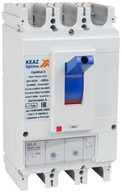 КЭАЗ 291466 Выключатель автоматический OptiMat D630N-TM400-УХЛ3