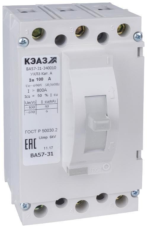 КЭАЗ 272924 Выключатель автоматический ВА57-31-331110-40А-400-690AC-УХЛ3| 272924