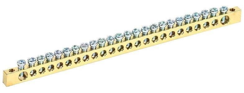 Rexant 11-2371 Шина PEN "земля-ноль" 6х9 мм 24/2 (24 группы/крепеж по краям)
