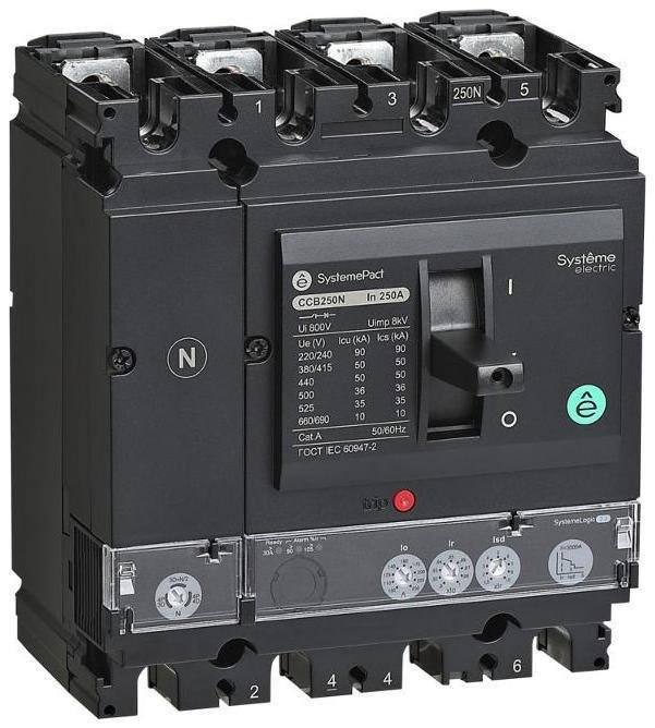 Systeme Electric SPC250F25022L4DF АВТ.ВЫКЛ SYSTEMEPACT CCB250 36KA 4P4D S2.2 250A РЫЧАГ