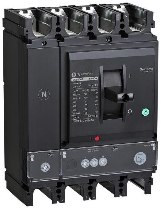Systeme Electric SPC630S63023L4DF АВТ.ВЫКЛ SYSTEMEPACT CCB630 100KA 4P4D S2.3 630A РЫЧАГ