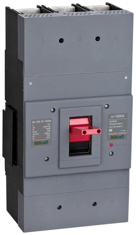 DEKraft 22830DEK Силовой автоматический выключатель 3P 1000А 70кА ВА-308