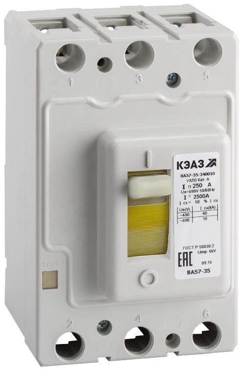 КЭАЗ 240017 Выключатель автоматический ВА57-35-340010-63А-630-690AC-УХЛ3