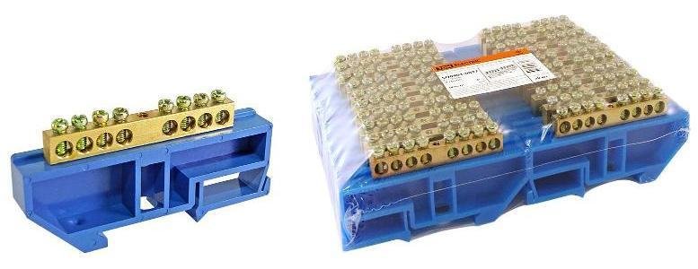 TDM electric SQ0801-0027 Шина "N" нулевая с изолятором на DIN-рейку 6x9мм стойка бол. 8 групп