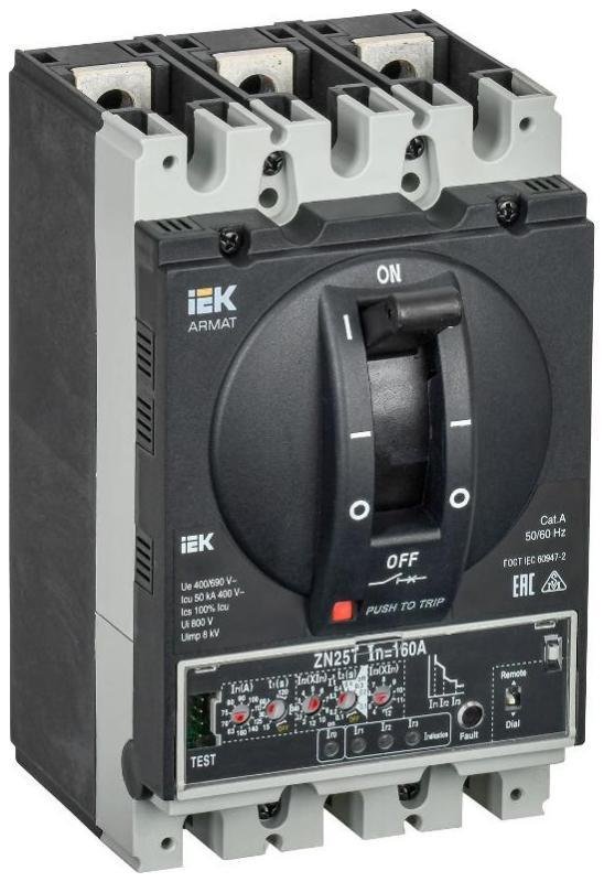 IEK AR-MCCB-3D-050-0160A-ELPC ARMAT Авт. выкл. лит. корпус 3P D 50кА 160А эл. пр.