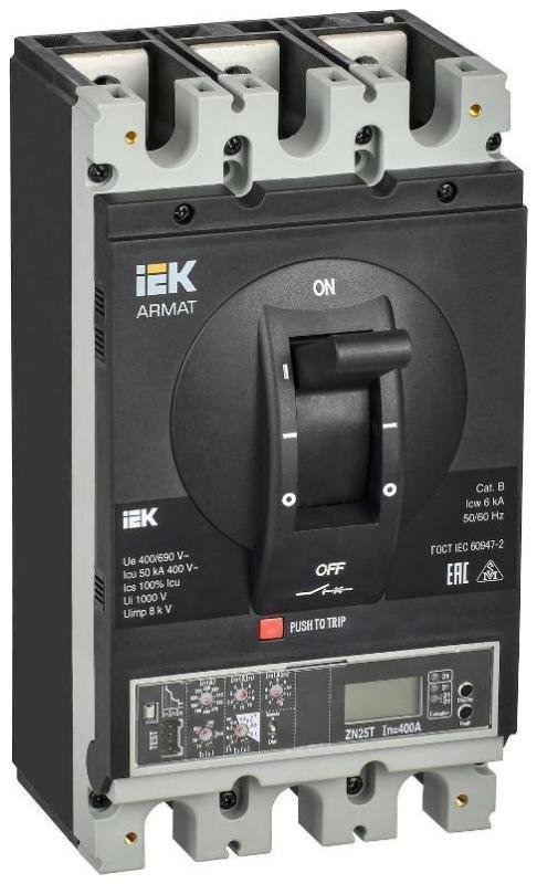 IEK AR-MCCB-3H-050-0400A-ELPC ARMAT Авт. выкл. лит. корпус 3P H 50кА 400А эл. пр