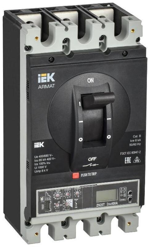 IEK AR-MCCB-3H-085-0400A-ELPC ARMAT Авт. выкл. лит. корпус 3P H 85кА 400А эл. пр