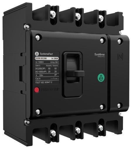 Systeme Electric SPD2503N4B1004D АВТ ВЫКЛ. SPD250 3P 50КА 500В ПОСТ.ТОК / 4P 20КА 3P TMD100 750В