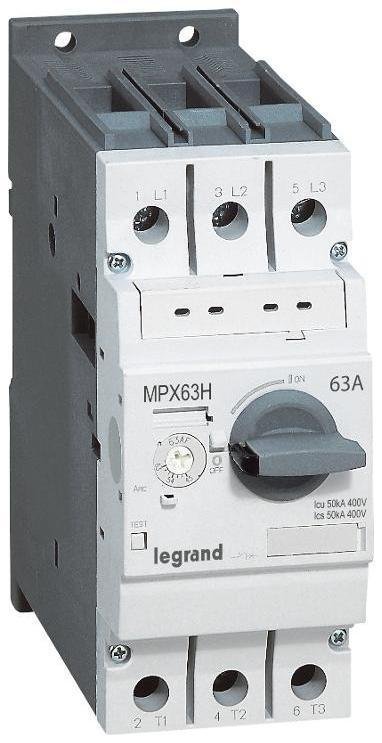 Legrand 417360 Автоматический выключатель для защиты электродвигателей MPX3 T63H 10A 100kA