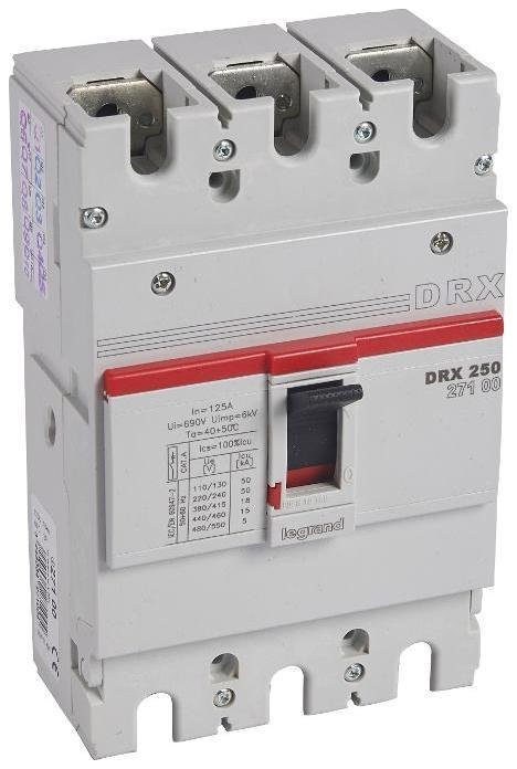 Legrand 027100 DRX250 термомагнитный 125A 3П 18KA
