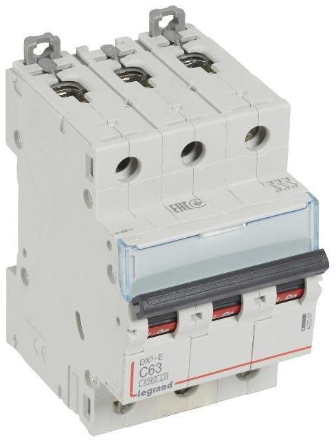 Legrand 407297 Выключатель автоматический трехполюсный DX3-E 6000 63А C 6кА