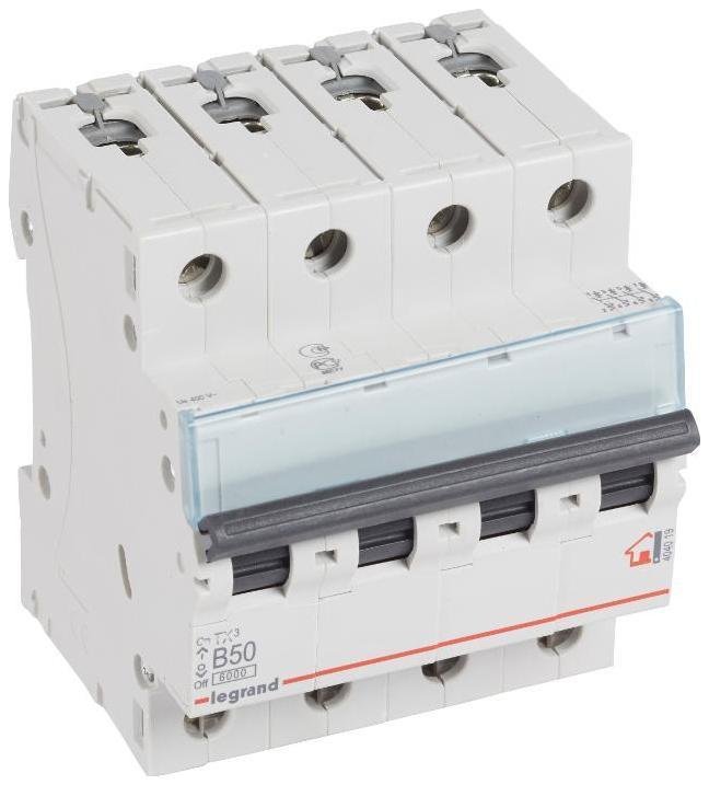 Legrand 404019 Выключатель автоматический четырехполюсный TX3 6000 50А B 6кА