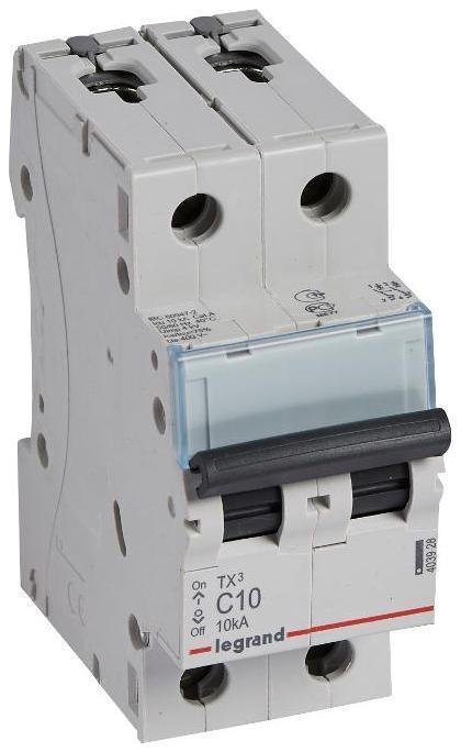 Legrand 403928 Выключатель автоматический двухполюсный TX3 6000 10А C 10кА