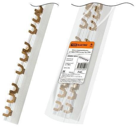 TDM electric SQ0802-0014 Шина соединительная 2П 100A FORK (вилка) 1м. [в упаковке 2, цена за 1 шт]