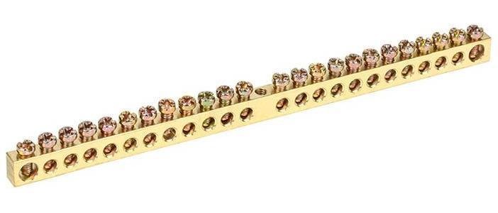 Rexant 11-2364 Шина PEN "земля-ноль" 6х9 мм 24/1 (24 группы/крепеж по центру)