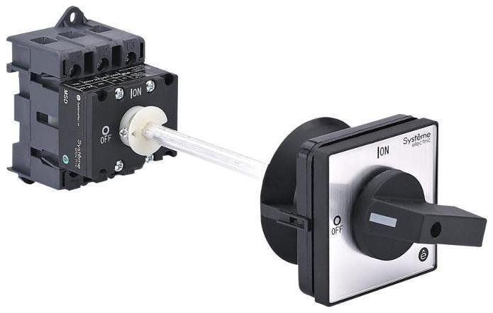 Systeme Electric MSD63340B Выключатель-Разъединитель 3P 63A IP20 С ЧЁРНОЙ выносной рукояткой на дин-рейке/плате