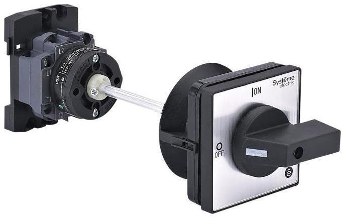 Systeme Electric MSD20340B Выключатель-Разъединитель 3P 20A IP20 С ЧЁРНОЙ выносной рукояткой на дин-рейке/плате