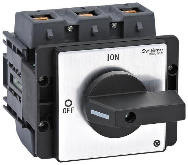 Systeme Electric MSD175320B Выключатель-Разъединитель 3P 175A IP20 с чёрной рукояткой на дверцу 4 винтами