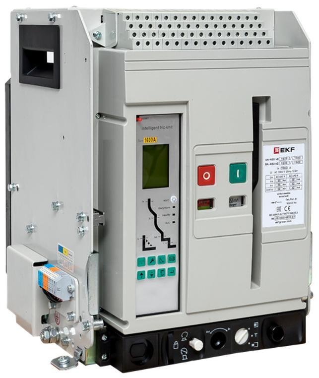EKF mccb450-1600-800v-v2 Выключатель автоматический ВА-450 1600/800А 3P 65кА выкатной v2