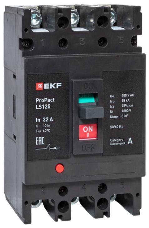 EKF mccb-125-18-3-32-ls Выключатель автоматический LS125 18кА 3P 32А ProPact