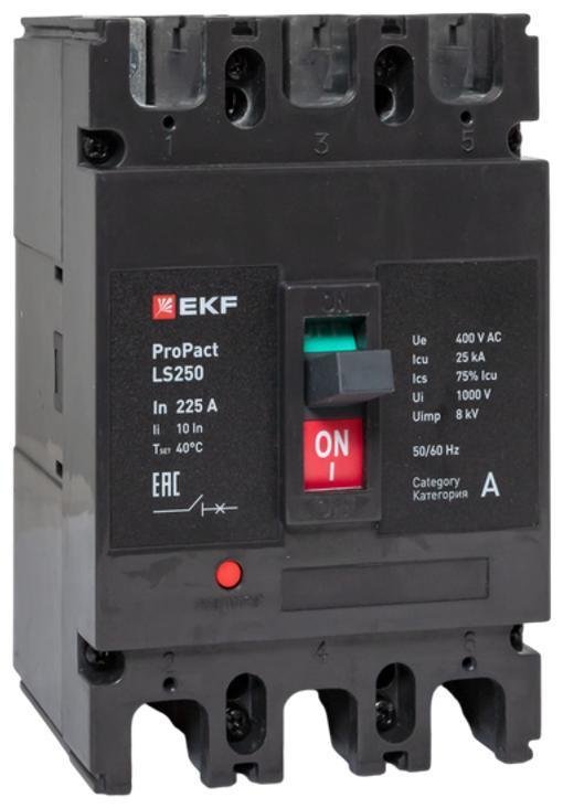 EKF mccb-250-25-3-225-ls Выключатель автоматический LS250 25кА 3P 225А ProPact