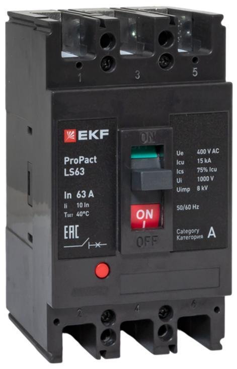 EKF mccb-63-15-3-63-ls Выключатель автоматический LS63 15кА 3P 63А ProPact