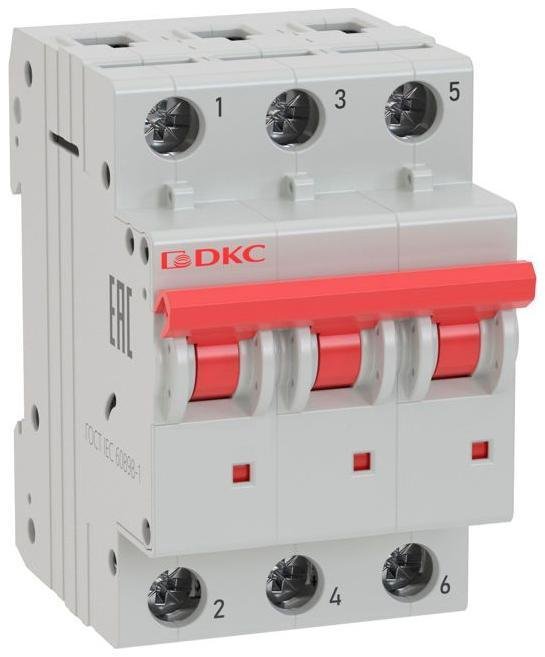 DKC MD63-3C63-10 Выключатель автоматический модульный 3п C 63А 10кА MD63 YON