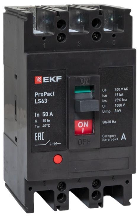 EKF mccb-63-15-3-50-ls Выключатель автоматический LS63 15кА 3P 50А ProPact