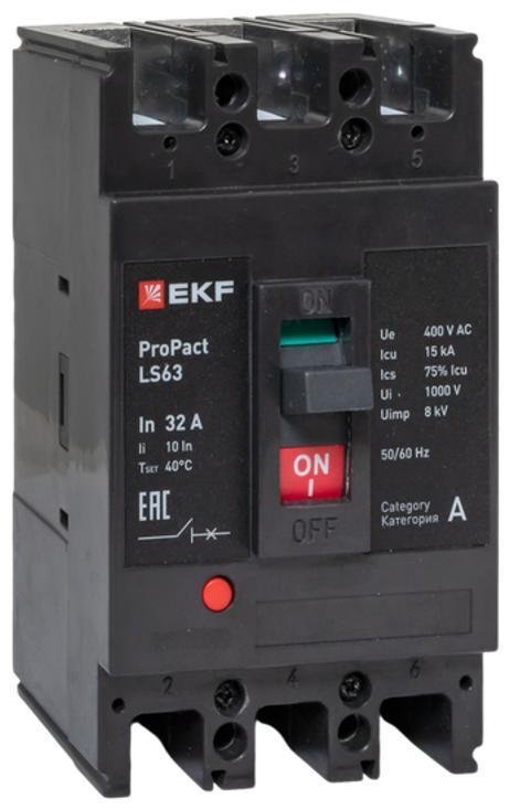 EKF mccb-63-15-3-32-ls Выключатель автоматический LS63 15кА 3P 32А ProPact