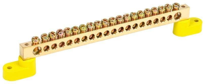 IEK YNN10-812-20C2-K05 Шина PE земля на 2-угловых изоляторах ШНИ-8х12-20-У2-Ж