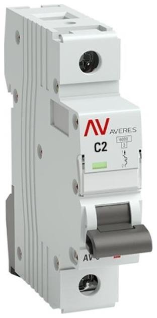 EKF mcb10-1-02C-av Выключатель автоматический однополюсный AV-10 2А C 10кА AVERES