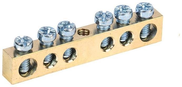 Rexant 11-2357 Шина PEN "земля-ноль" 6х9 мм 6/1 (6 групп/крепеж по центру)