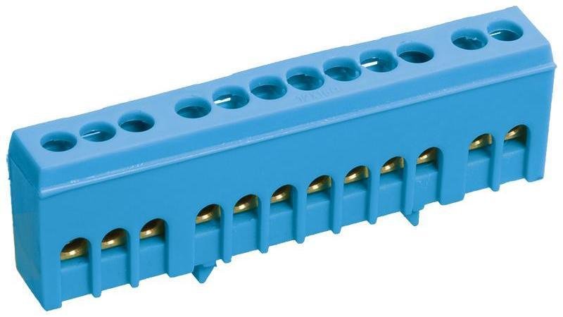 IEK YNN10-69-8KD-K07 Шина N "ноль" в корпусном изоляторе на DIN-рейку ШНИ-6х9-8-К-С