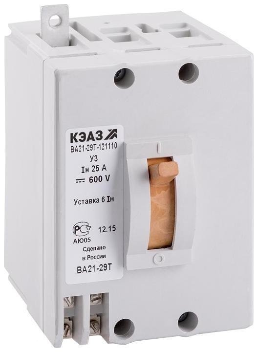 КЭАЗ 101128 Выключатель автоматический ВА21-29Т-121110-63А-1,5Iн-600DC-У3