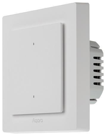 Aqara WS-K07D Умный выключатель 1 клавиша, Zigbee+Thread, серия H2 EU, монтаж встроенный, цвет белый, 1920 Вт, 2 кнопки, 1 канал