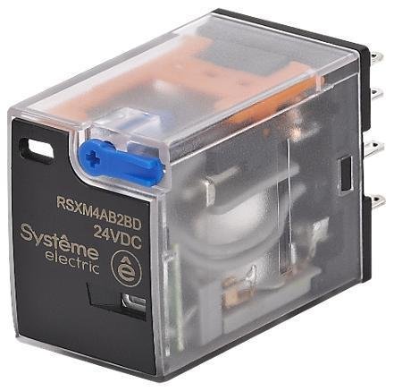 Systeme Electric RSXM4AB2BD Реле 6A 4CO 24VDC тест кнопка LED