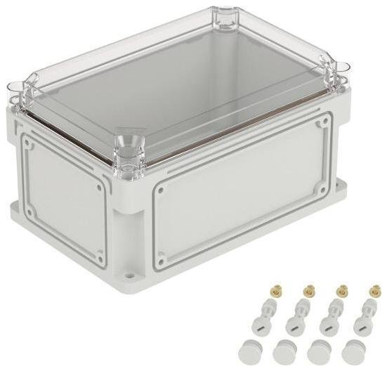 DKC 532311 Корпус пластиковый RAM box IP67 300х200х160 мм (высота крышки 35) стенка с выбивными фланцами прозрачная крышка