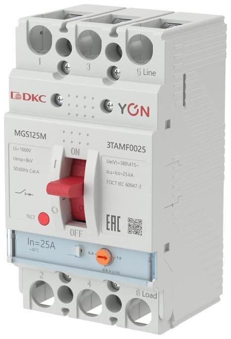 DKC MGS125M-3TAMF0025 Авт. выкл. YON MGS125 3P 20-25A 25kA