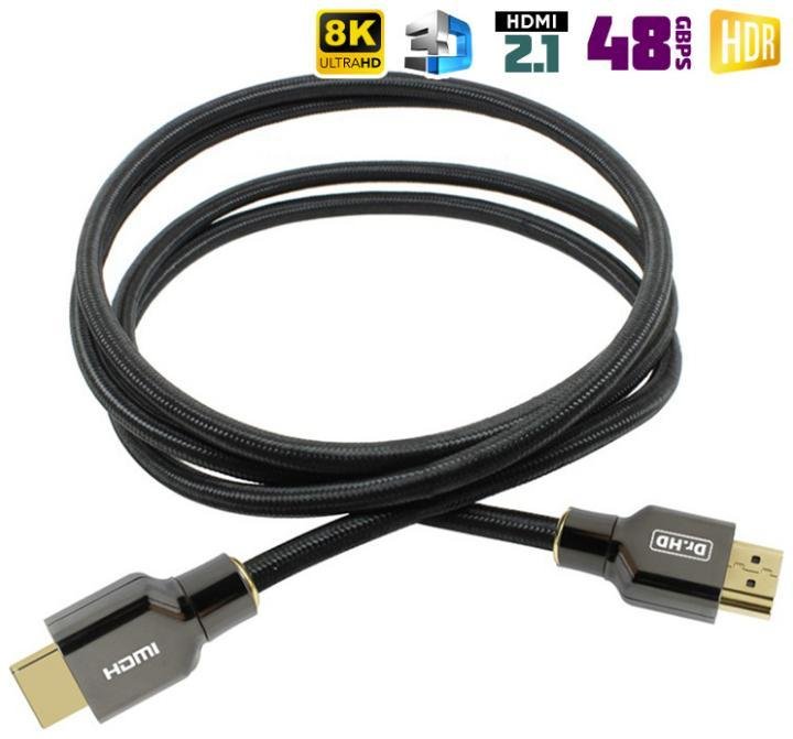 Кабель HDMI вилка - вилка, HDMI 2.1, 8K 60Hz, 4K 120Hz, 48Gbps, HDR10+, eARC и пр, 33', 10.0 м