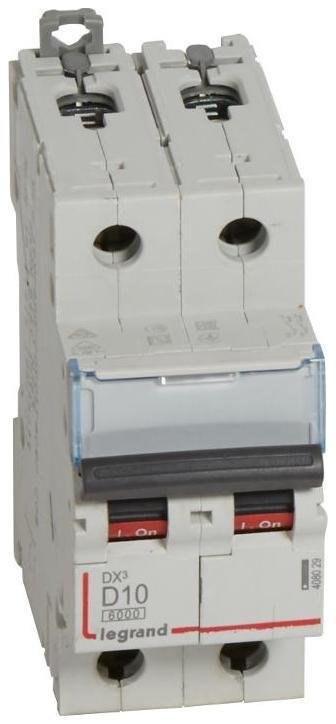 Legrand 408029 Выключатель автоматический двухполюсный DX3 6000 10А D 10кА
