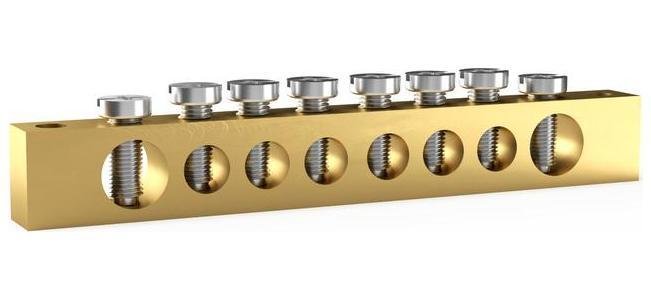 TOKOV electric TKE-BSB-69-8-N/PEN Шина PEN "земля-ноль" 6х9мм 8 отвер. латунь