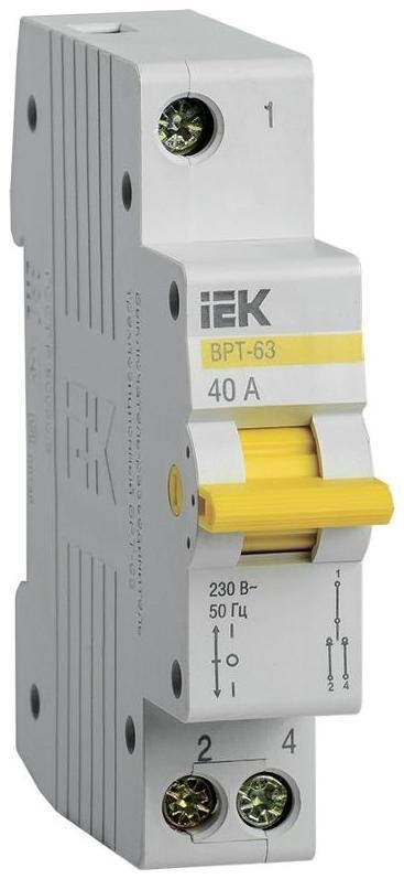 IEK MPR10-1-040 Выключатель-разъединитель (рубильник) трехпозиционный ВРТ-63 1п 40А