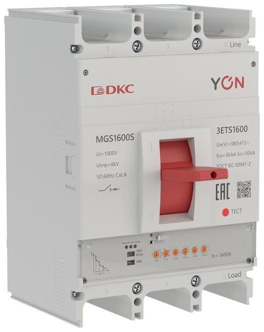 DKC MGS1600S-3ETS1600 Авт. выкл. YON MGS1600S 3P 640-1600A 66kA с электронным расцепителем ETS