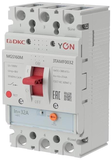 DKC MGS160M-3TAMF0032 Авт. выкл. YON MGS160 3P 25,6-32A 25kA