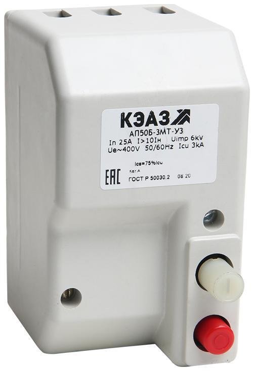 КЭАЗ 107045 Выключатель автоматический 2п 16А 10Iн 3кА АП50Б 2МТ У2 400В AC/220В DC IP54